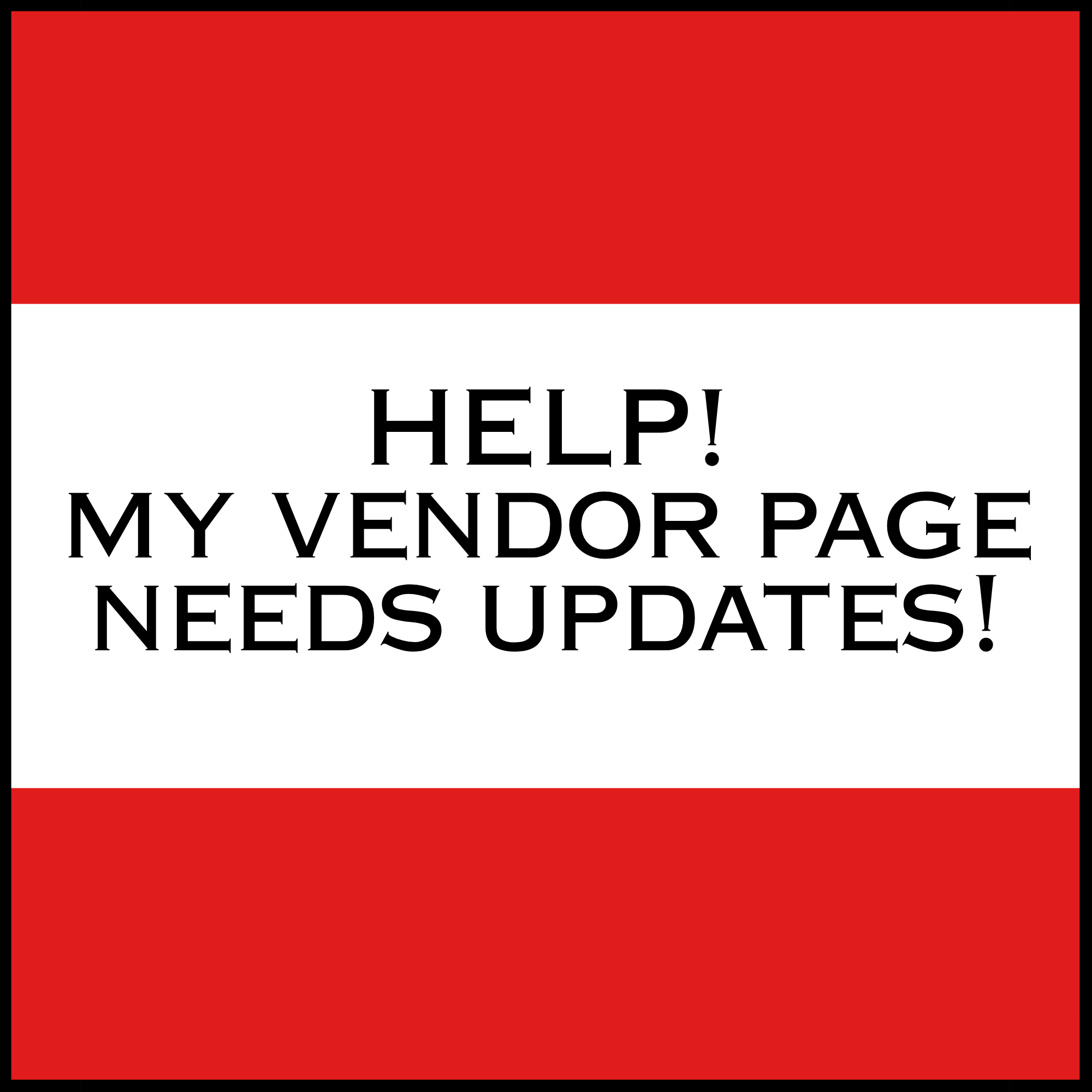 Vendor Page Update Request