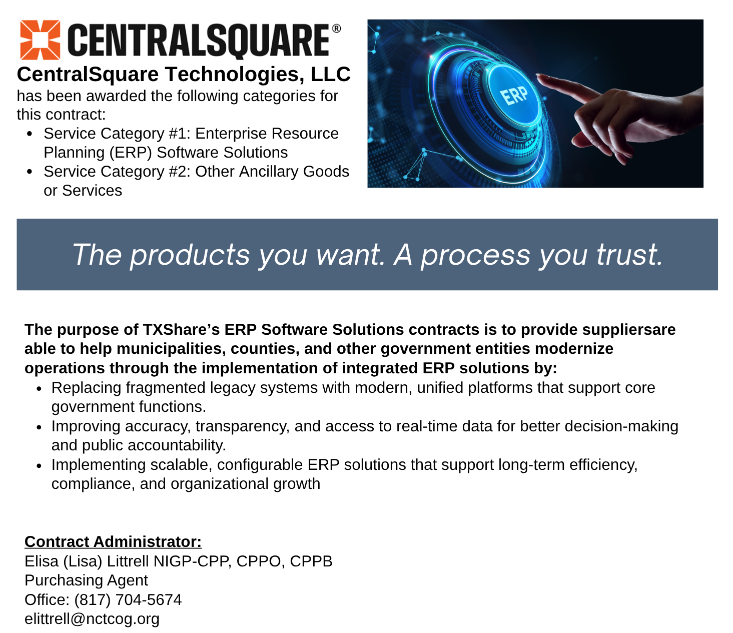 CentralSquare Technologies, LLC Landing Page