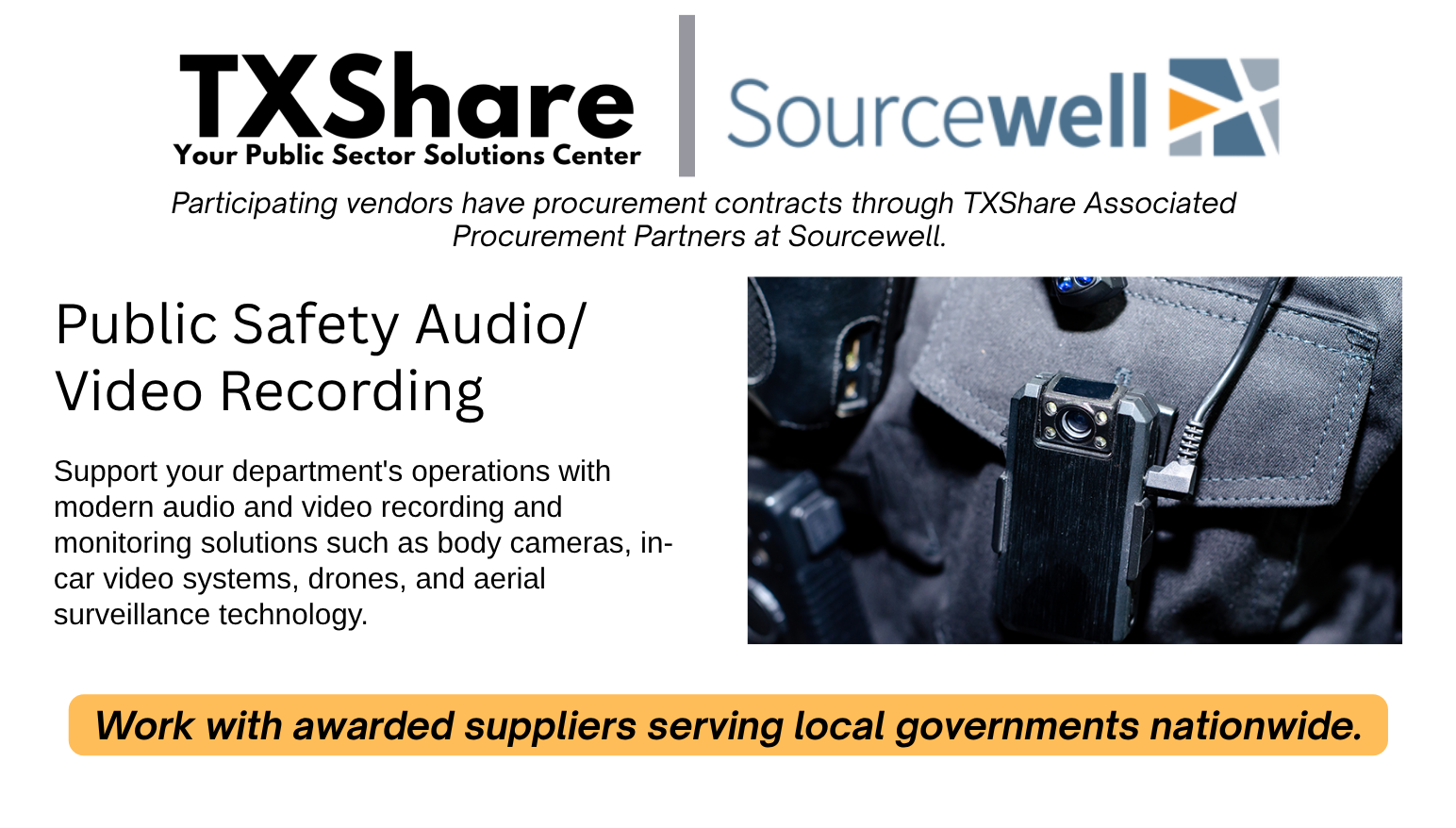 Public Safety Video Surveillance Landing Page